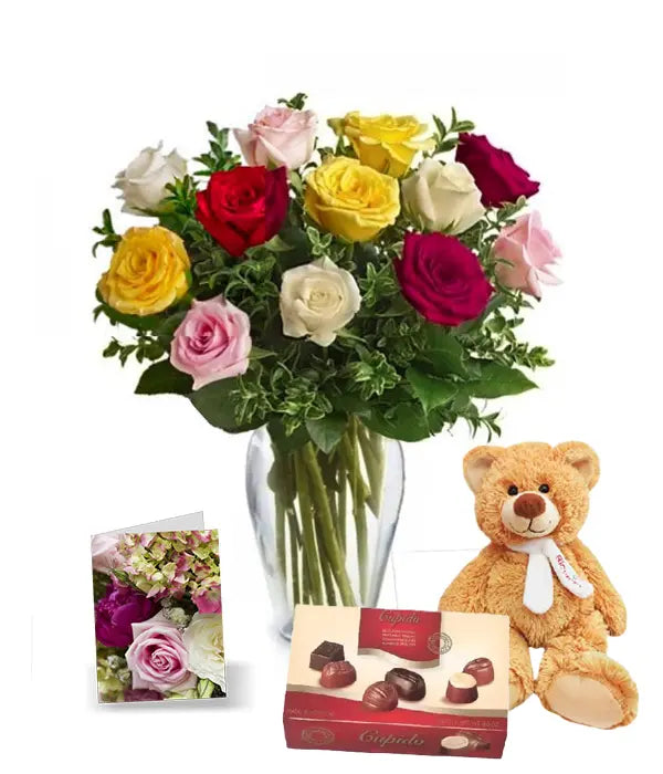 "Gilded Melody | Arrangement in Vase Aussie Blooms"