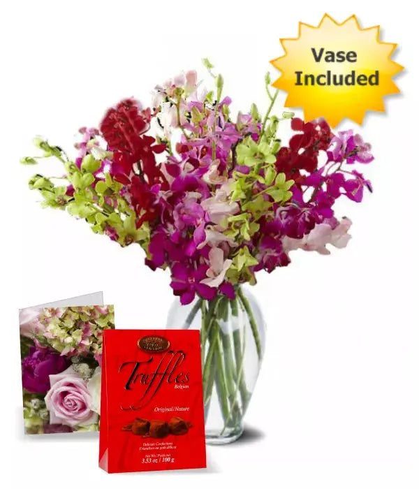 "Bright Sunrise | Arrangement in Vase Aussie Blooms"