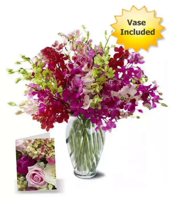 "Heavenly Charm | Arrangement in Vase Aussie Blooms"