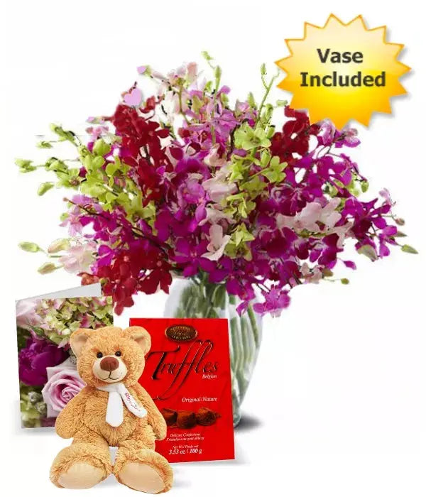 "Celestial Oasis | Arrangement in Vase Aussie Blooms"