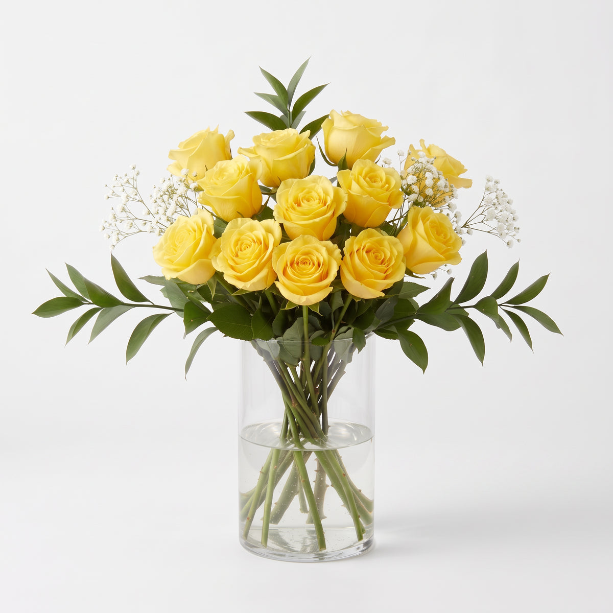 Dozen Long Stemmed Yellow Roses