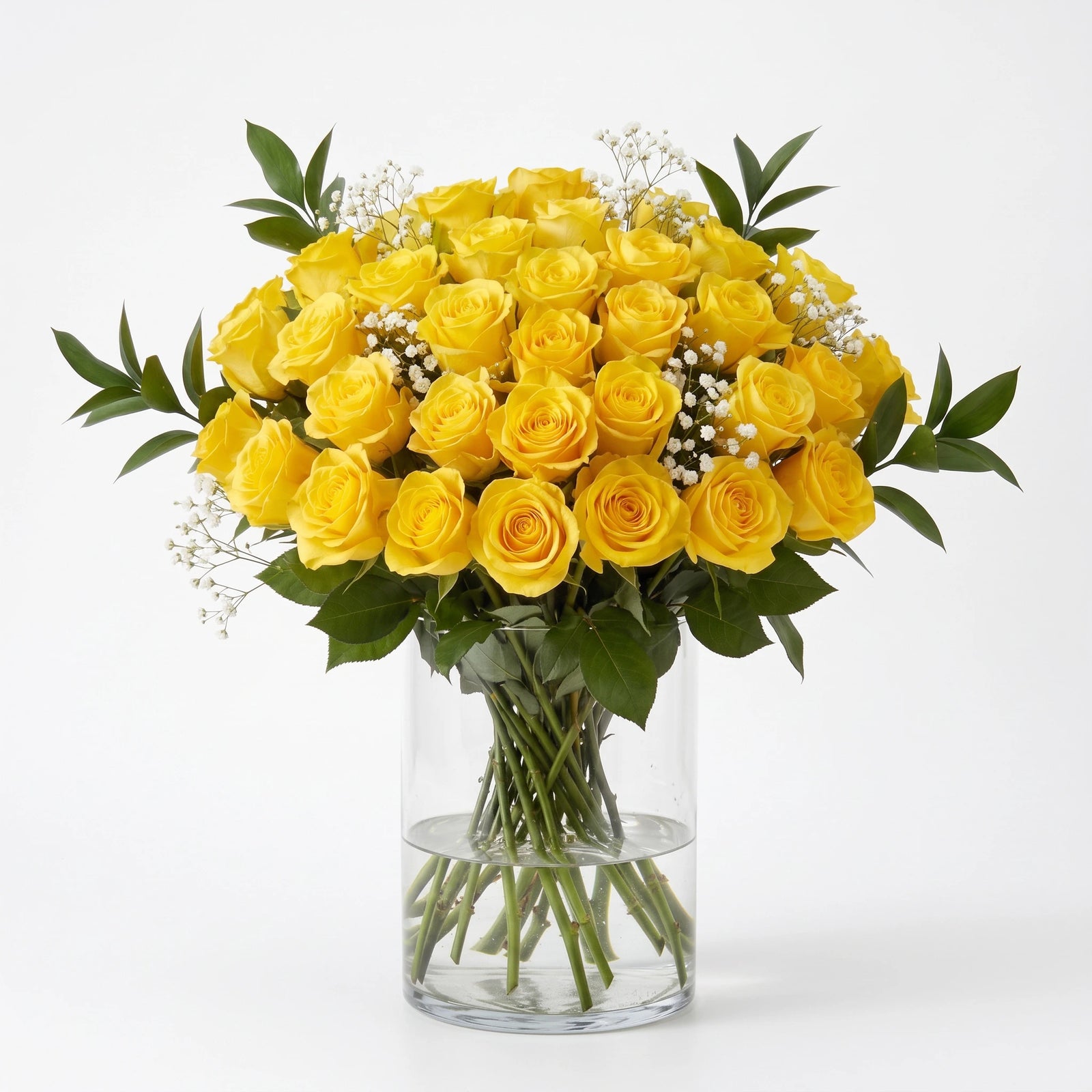 Three Dozen Long Stem Yellow Roses