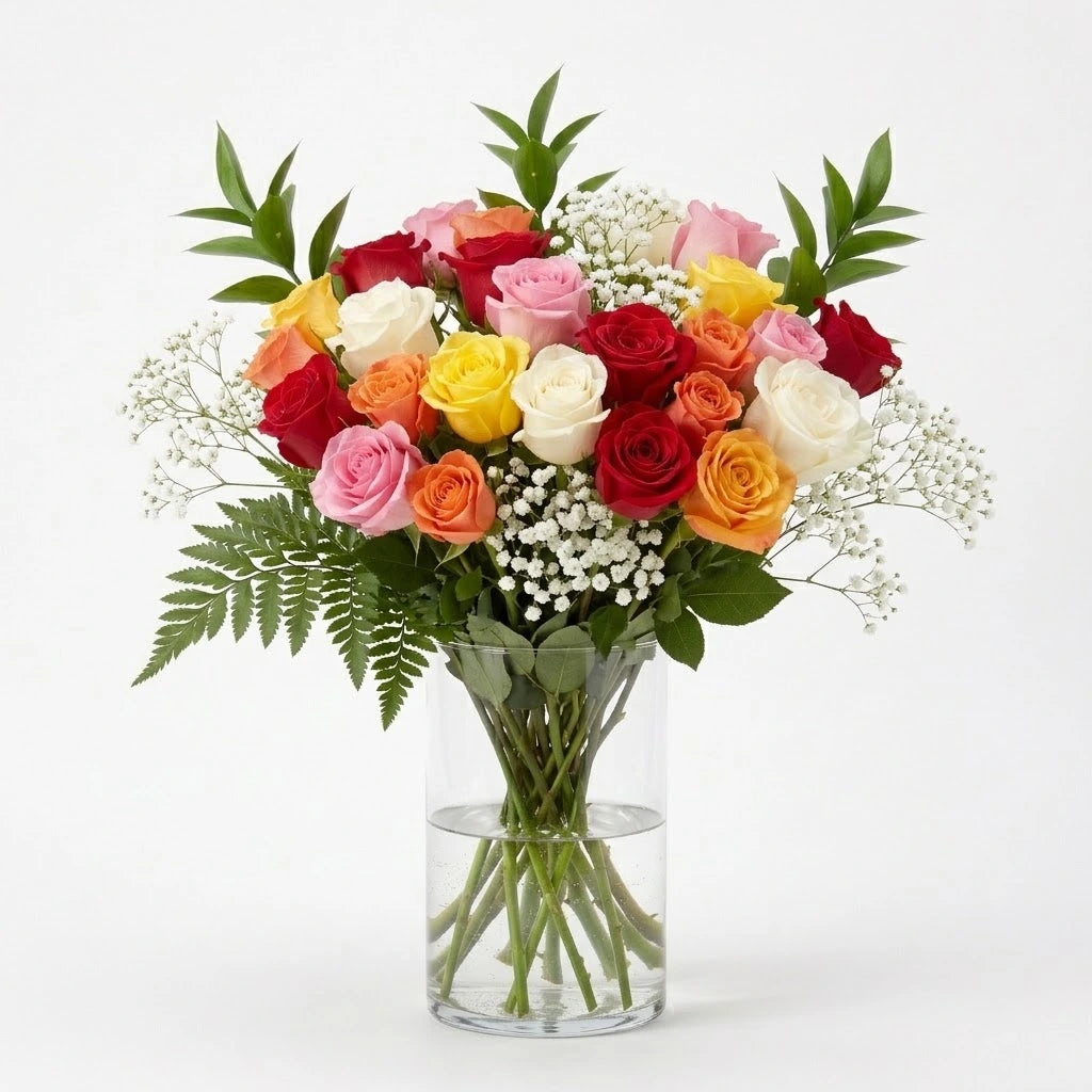 Two Dozen Long Stem Assorted Roses