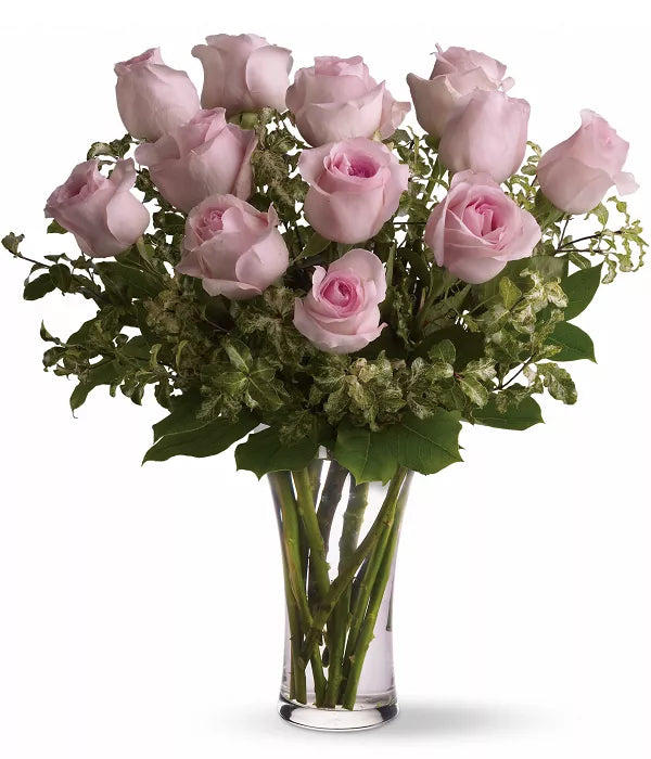 Dozen Long Stemmed Pink Roses