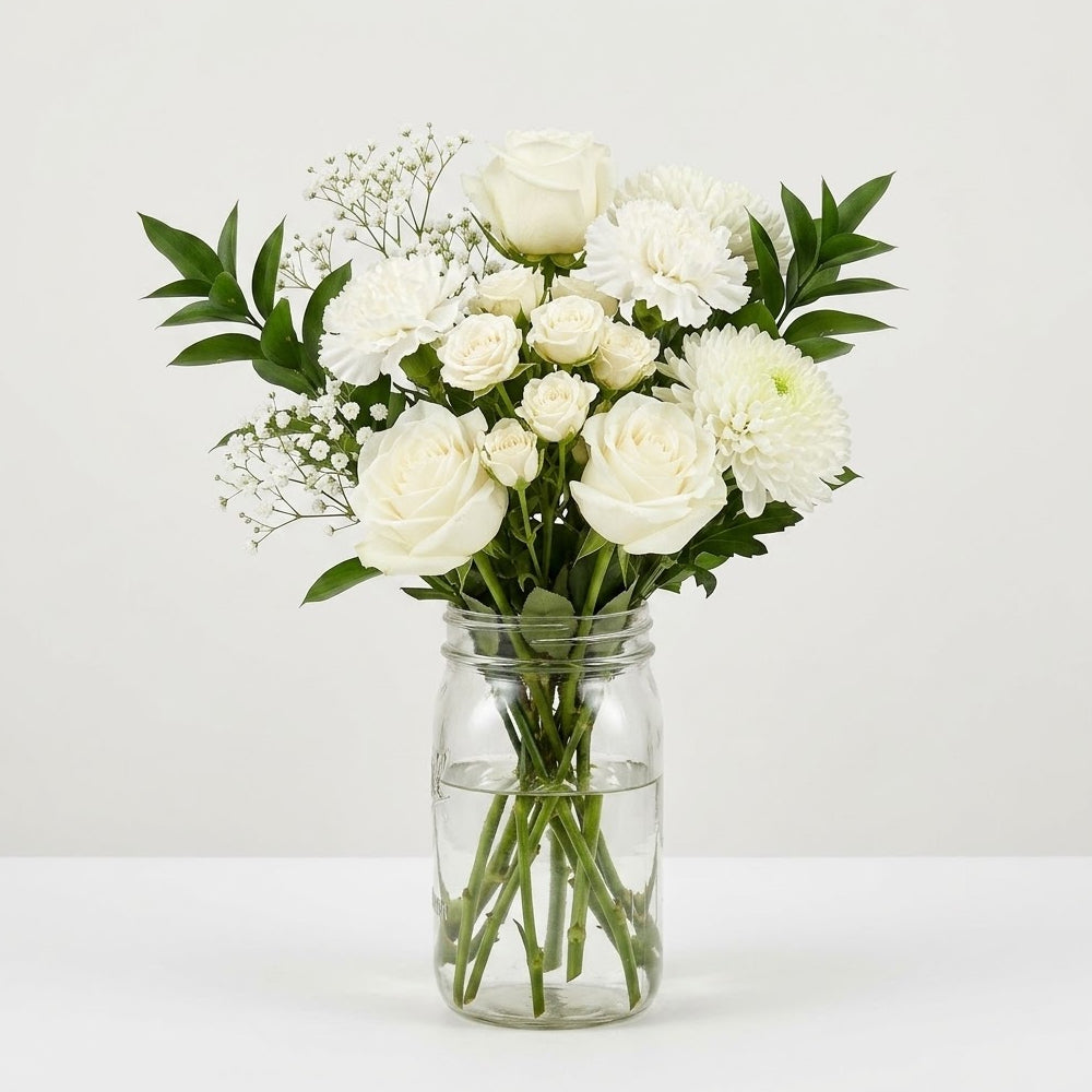 Sending Solace Bouquet in Mason Jar