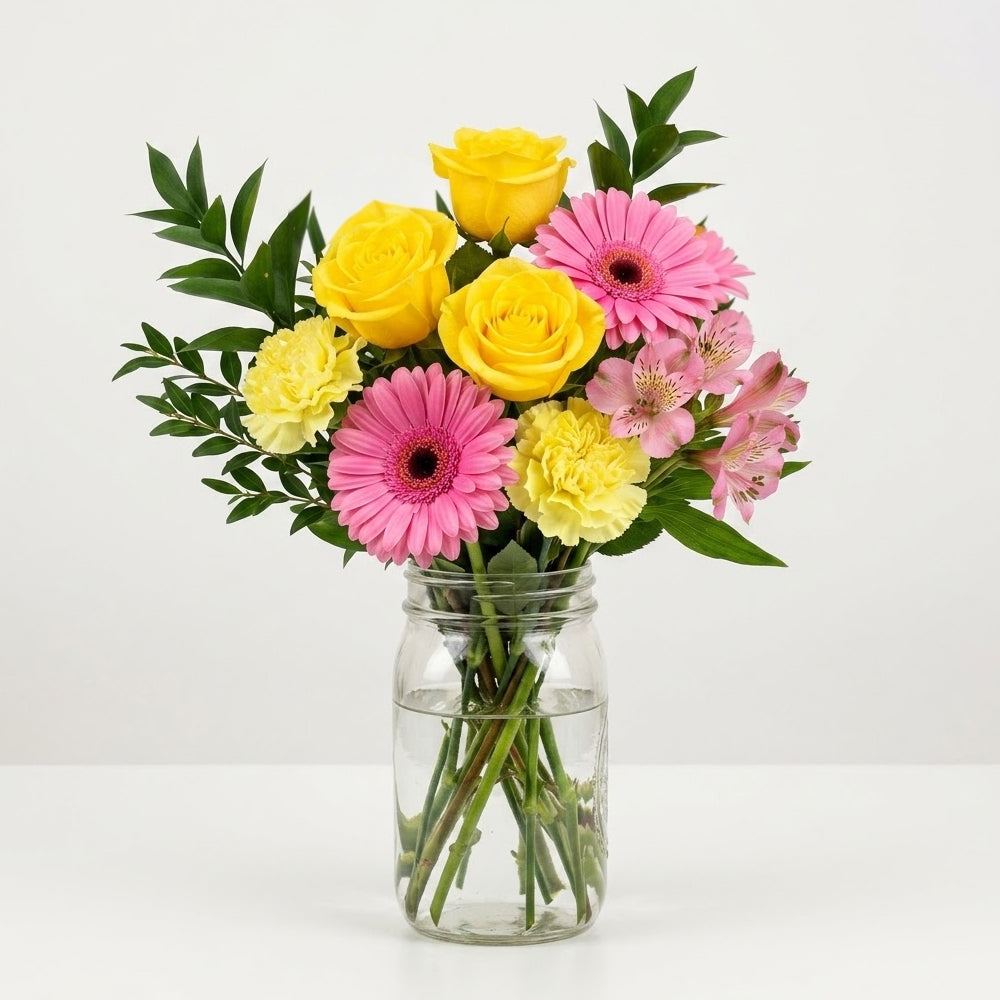 Best Birthday Ever Bouquet in Mason Jar