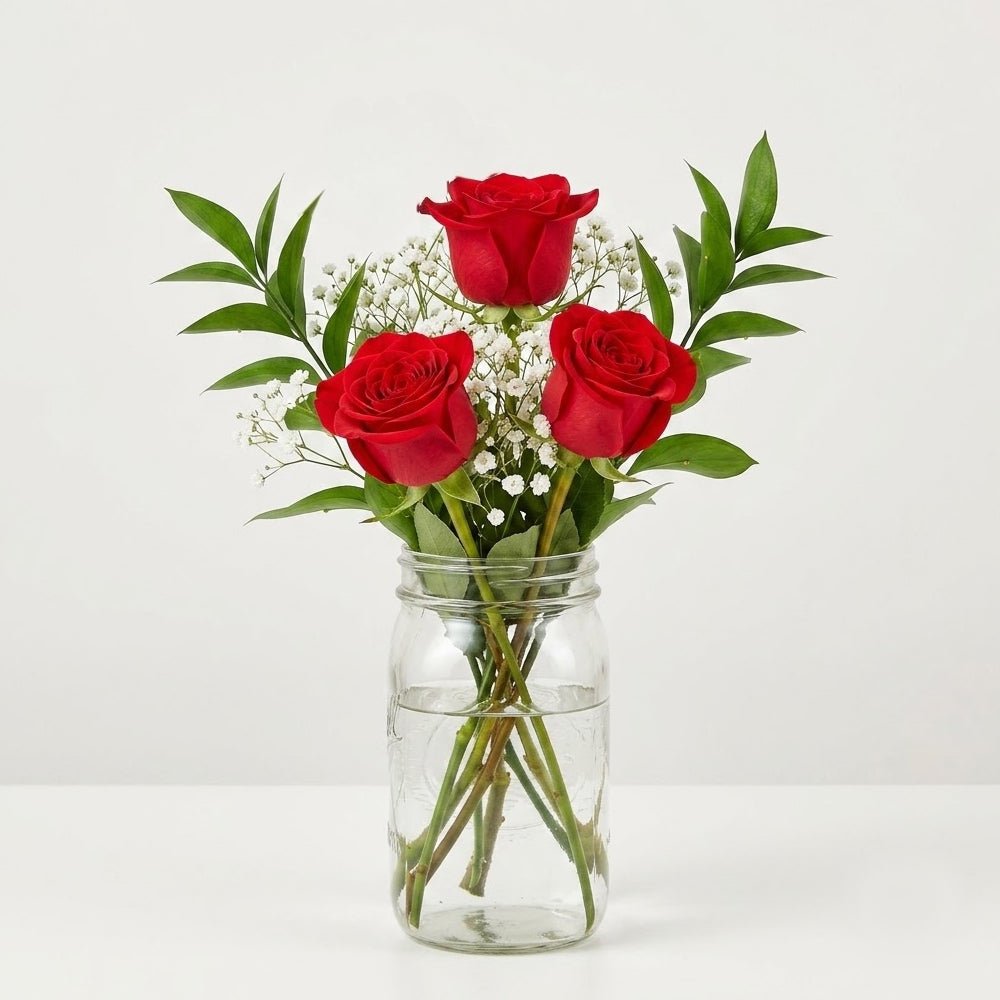 Radiant Roses in Mason Jar