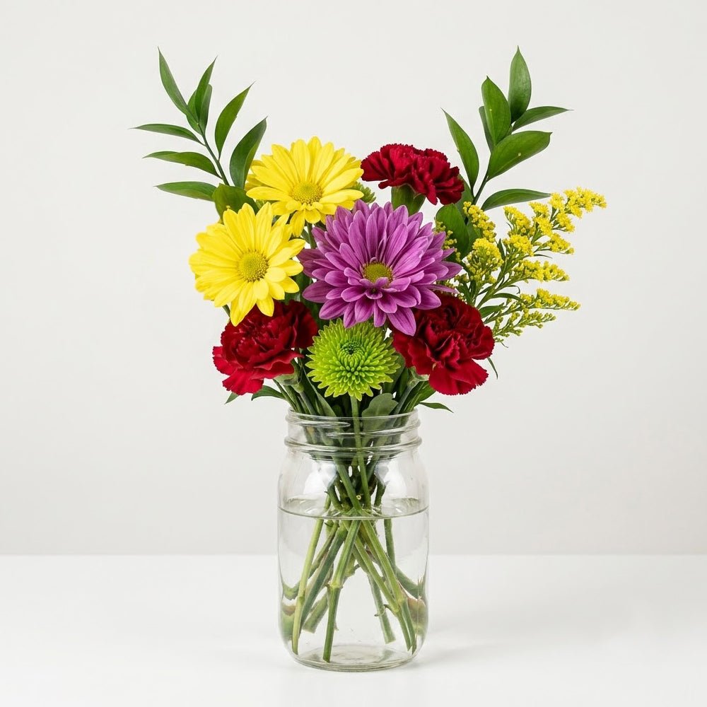 Hooray Bouquet in Mason Jar