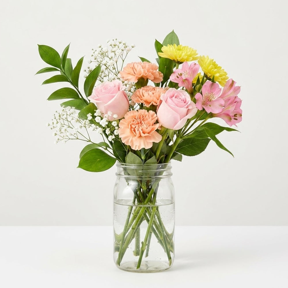 Get Well Garden Bouquet in Mason Jar