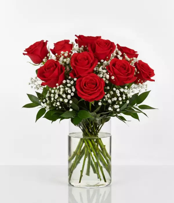 Ten Long Stemmed Red Roses