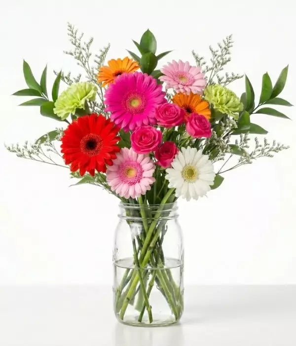 The Sunday Market Bouquet in Mason Jar